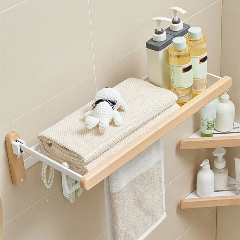 White Bathroom Set Solid Wood & Aluminium Bathroom Accessories individually or as a set