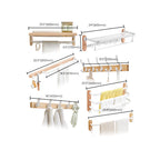 White Bathroom Set Solid Wood & Aluminum Bathroom Accessories Individually or as a Set