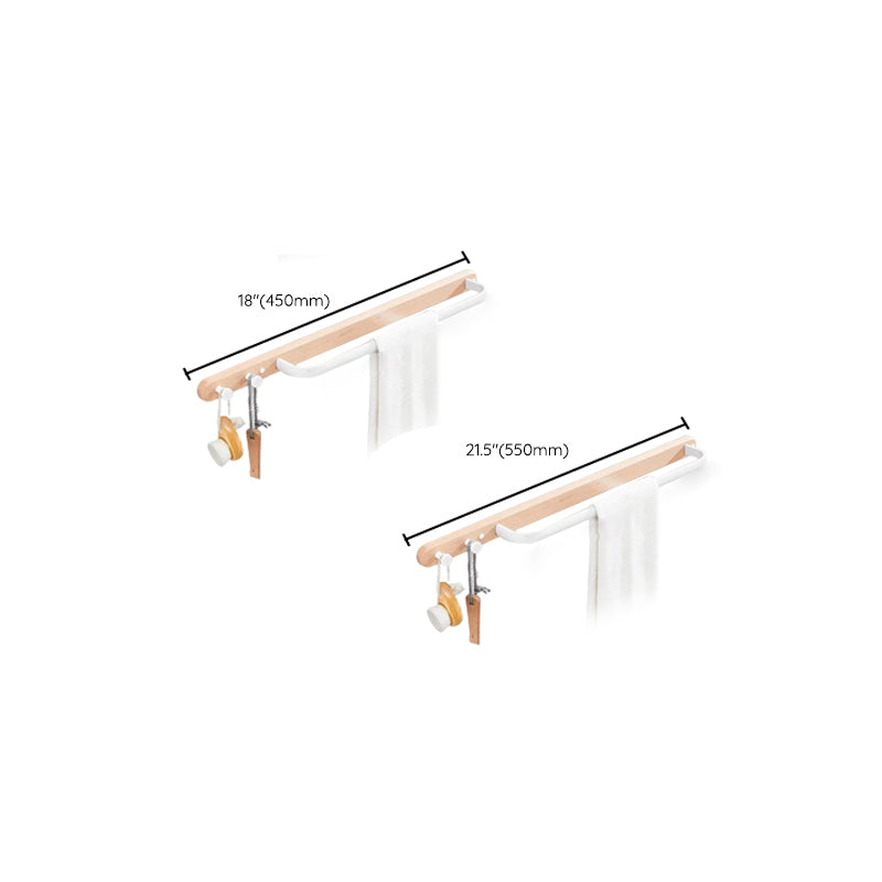 White Bathroom Set Solid Wood & Aluminium Bathroom Accessories individually or as a set