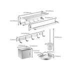 Silver Bathroom Accessory Set Modern Bathroom Accessory as Individual Piece or in Set