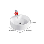 Contemporary Sink Porcelain Water Trough with Round Shape (Faucets Not Included)