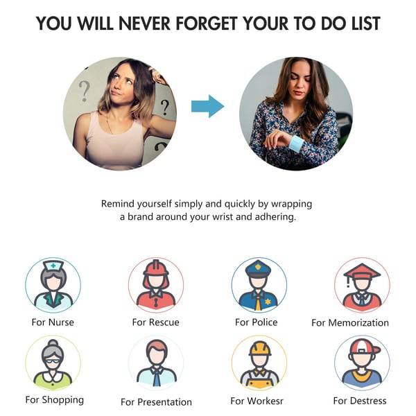 Reusable Erasable To Do List Silicone Wristband