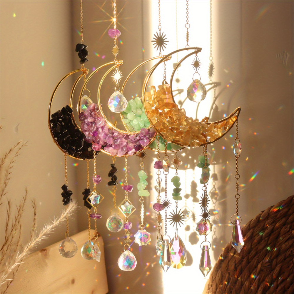 Moon crystal sun catcher