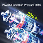 Portable Air Compressor with LCD Screen and LED Light – 150 PSI Inflator for Cars, Bicycles, and Sports Equipment