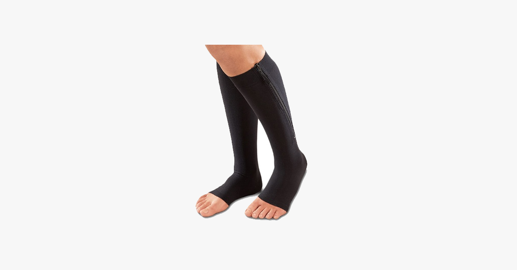 Unisex Zipper Compression Socks with Open Toe – Relaxation with Every Step!