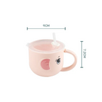 Children's drinking cup with straw