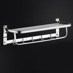 Classic Polished Chrome Bathroom Accessory Set Towel Rail/Paper Holder/Bathrobe Hook Included