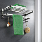 Classic Polished Chrome Bathroom Accessory Set Towel Rail/Paper Holder/Bathrobe Hook Included