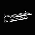 Classic Polished Chrome Bathroom Accessory Set Towel Rail/Paper Holder/Bathrobe Hook Included