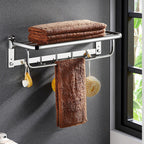 Classic Polished Chrome Bathroom Accessory Set Towel Rail/Paper Holder/Bathrobe Hook Included