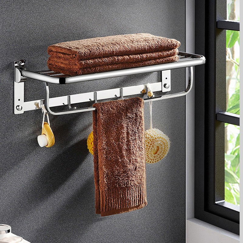 Classic Polished Chrome Bathroom Accessory Set Towel Rail/Paper Holder/Bathrobe Hook Included
