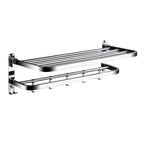 Classic Polished Chrome Bathroom Accessory Set Towel Holder/Paper Holder/Robe Hooks Included