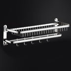 Classic Polished Chrome Bathroom Accessory Set Towel Rail/Paper Holder/Bathrobe Hook Included