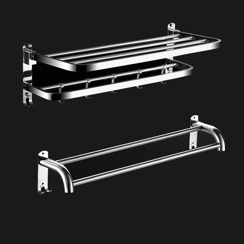 Classic Polished Chrome Bathroom Accessory Set Towel Rail/Paper Holder/Bathrobe Hook Included