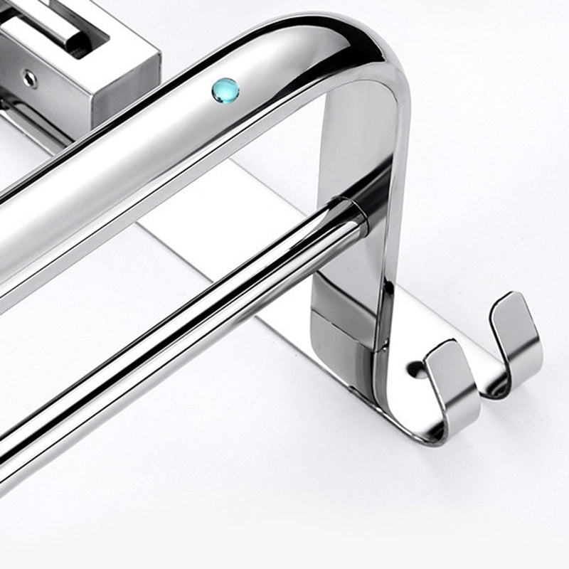 Classic Polished Chrome Bathroom Accessory Set Towel Rail/Paper Holder/Bathrobe Hook Included
