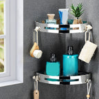 Classic Polished Chrome Bathroom Accessory Set Towel Rail/Paper Holder/Bathrobe Hook Included
