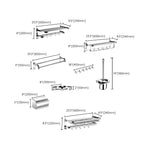 Classic Polished Chrome Bathroom Accessory Set Towel Rail/Paper Holder/Bathrobe Hook Included