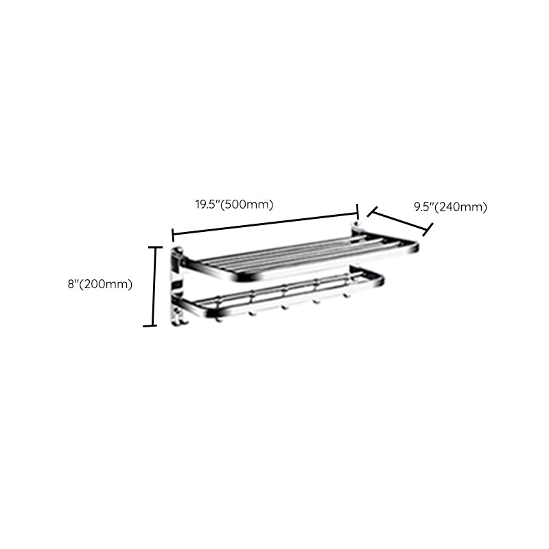 Classic Polished Chrome Bathroom Accessory Set Towel Rail/Paper Holder/Bathrobe Hook Included
