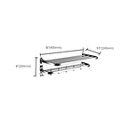 Classic Polished Chrome Bathroom Accessory Set Towel Rail/Paper Holder/Bathrobe Hook Included