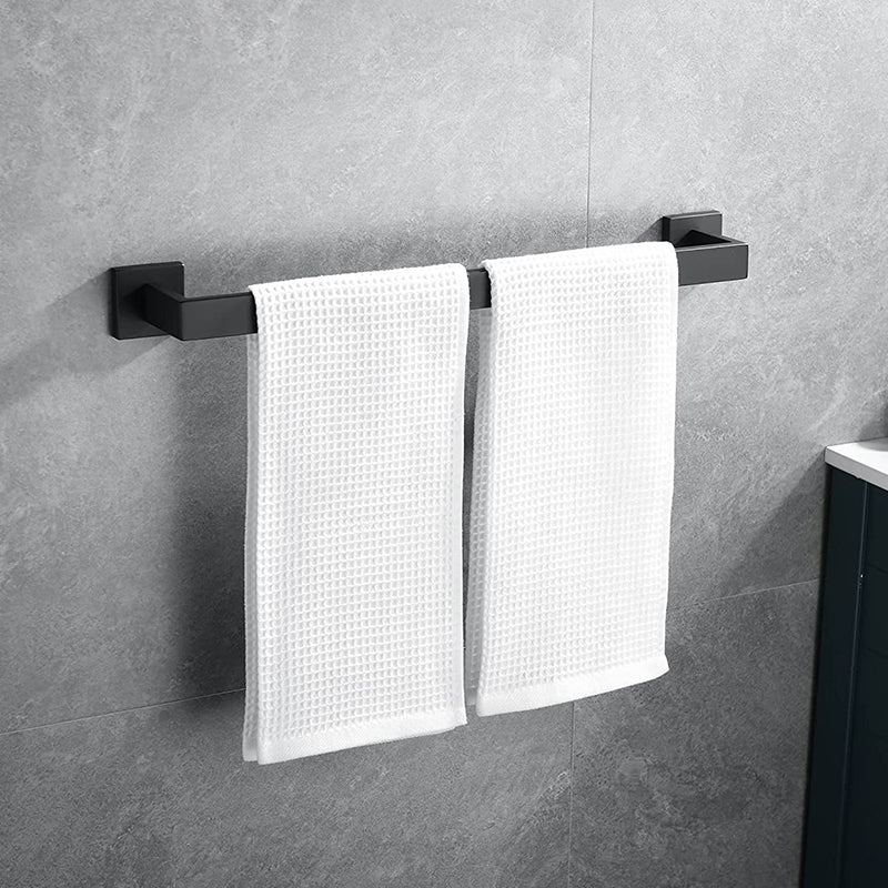 7-piece bathroom accessory set made of stainless steel with paper holder/robe hook/towel ring bar