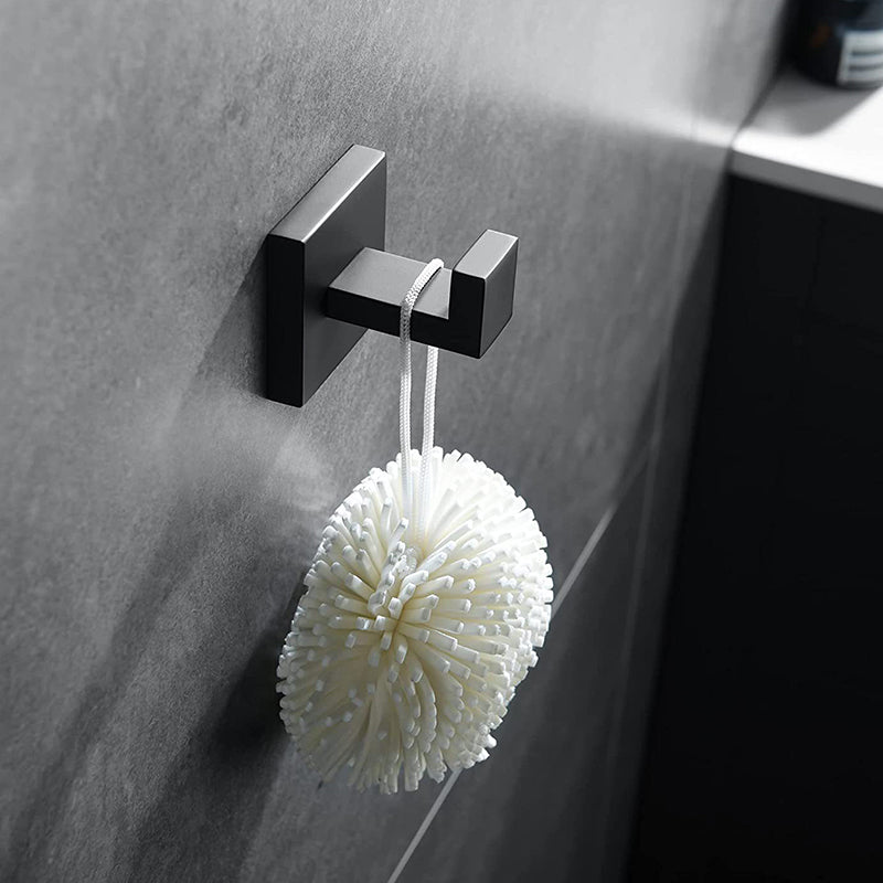 7-piece bathroom accessory set made of stainless steel with paper holder/robe hook/towel ring bar