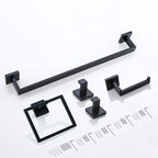 7-piece bathroom accessory set made of stainless steel with paper holder/robe hook/towel ring bar