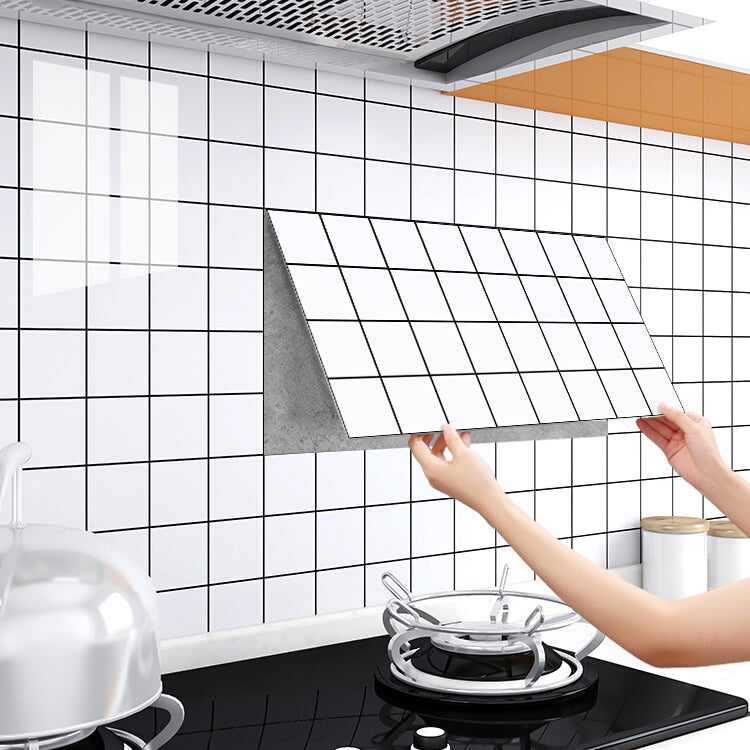 Rectangular PVC 12" X 23" 6-Pack Peel and Stick Wall Tile Kitchen and Bathroom Back Splash