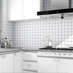 Rectangular PVC 12" X 23" 6-Pack Peel and Stick Wall Tile Kitchen and Bathroom Back Splash
