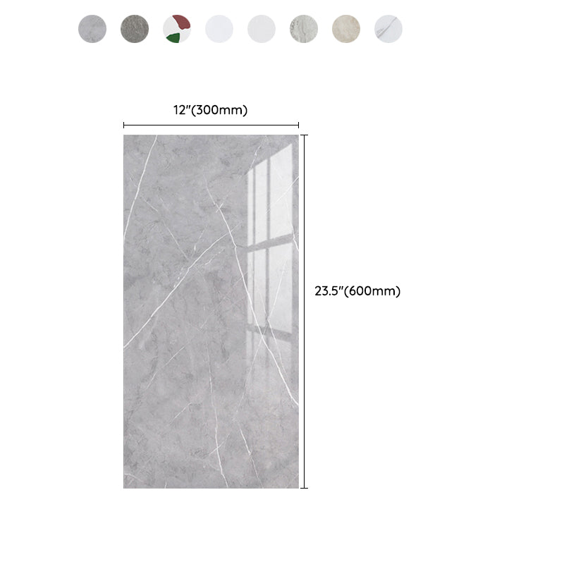 Rectangular PVC 12" X 23" 6-Pack Peel and Stick Wall Tile Kitchen and Bathroom Back Splash