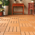 Composite deck tile Solid Color Waterproof Patio Floor Tile