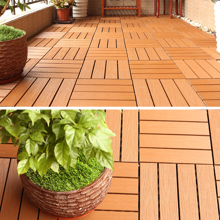Composite deck tile Solid Color Waterproof Patio Floor Tile
