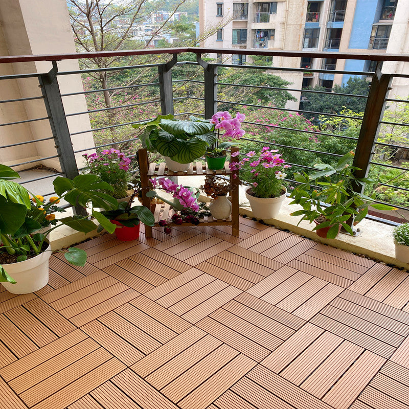 Composite deck tile Solid Color Waterproof Patio Floor Tile