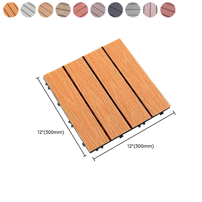 Composite deck tile Solid Color Waterproof Patio Floor Tile