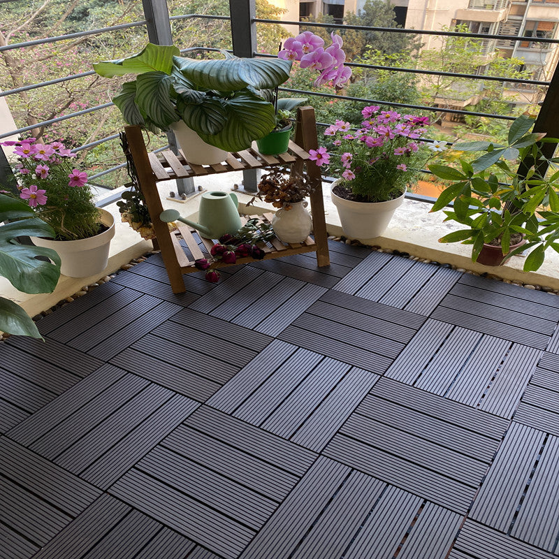 Composite deck tiles Connectable waterproof floor tiles