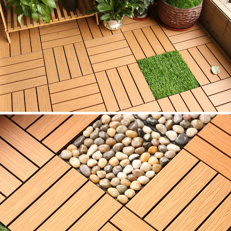 Composite deck tiles Connectable waterproof floor tiles