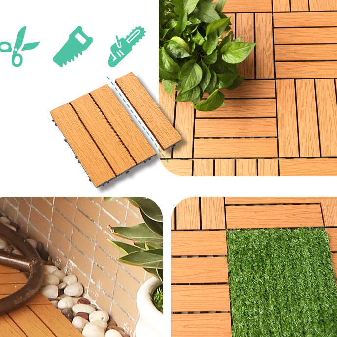 Composite deck tiles Connectable waterproof floor tiles