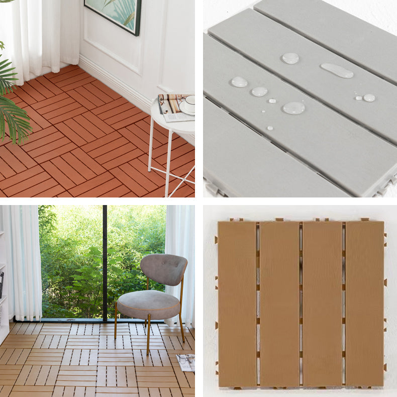 Scratch-resistant terrace boards Installable composite flooring tiles