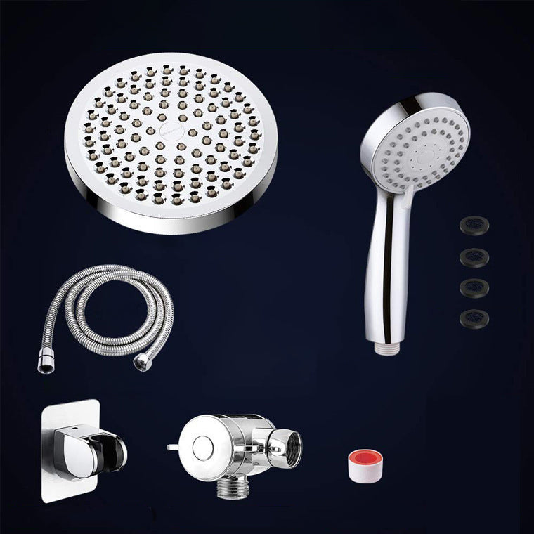 Traditional Shower Head Simple Metal Round Handheld Shower
