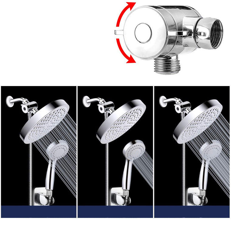 Traditional Shower Head Simple Metal Round Handheld Shower