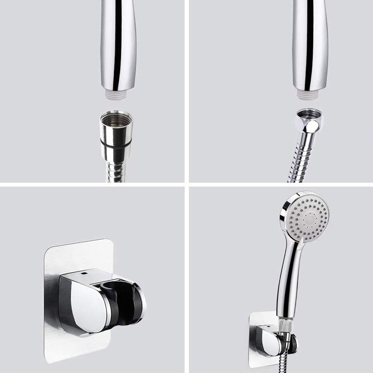 Traditional Shower Head Simple Metal Round Handheld Shower