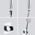 Traditional Shower Head Simple Metal Round Handheld Shower