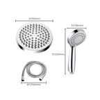 Traditional Shower Head Simple Metal Round Handheld Shower