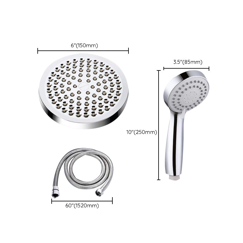 Traditional Shower Head Simple Metal Round Handheld Shower