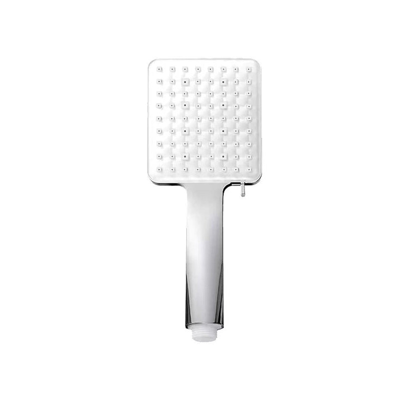 Contemporary Showerhead Square Handheld Showerhead in Silver
