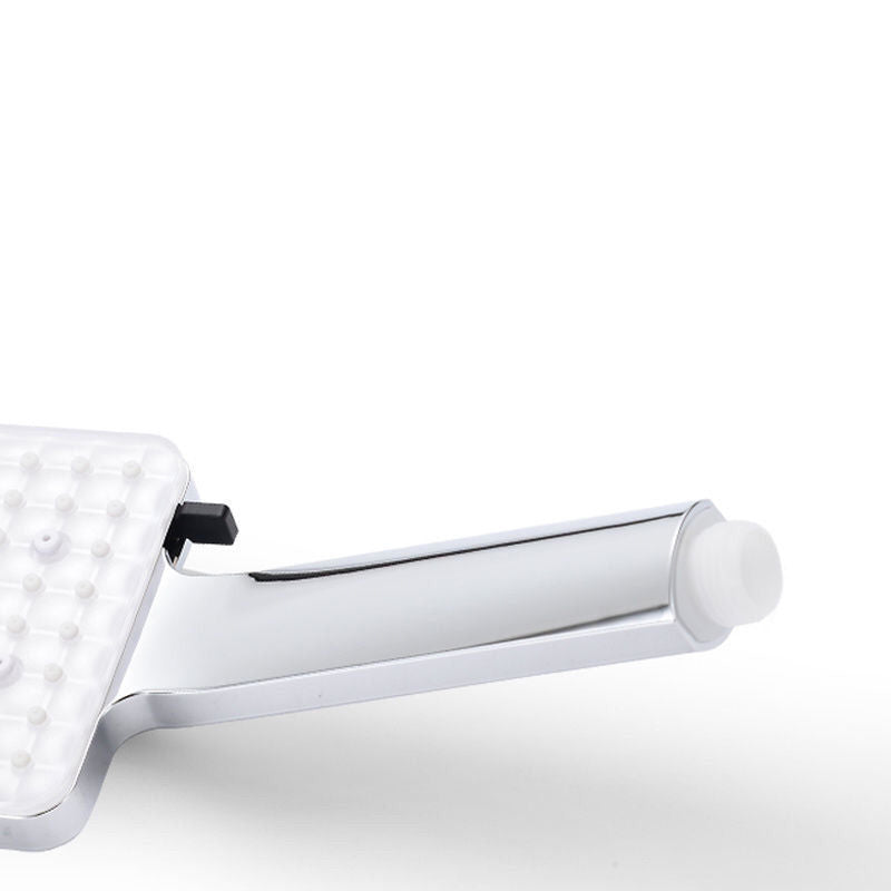 Contemporary Showerhead Square Handheld Showerhead in Silver