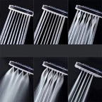 Contemporary Showerhead Square Handheld Showerhead in Silver