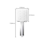 Contemporary Showerhead Square Handheld Showerhead in Silver