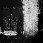 Round Shower Head Plastic Handheld Shower with Adjustable Spray Pattern
