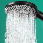 Round Shower Head Plastic Handheld Shower with Adjustable Spray Pattern