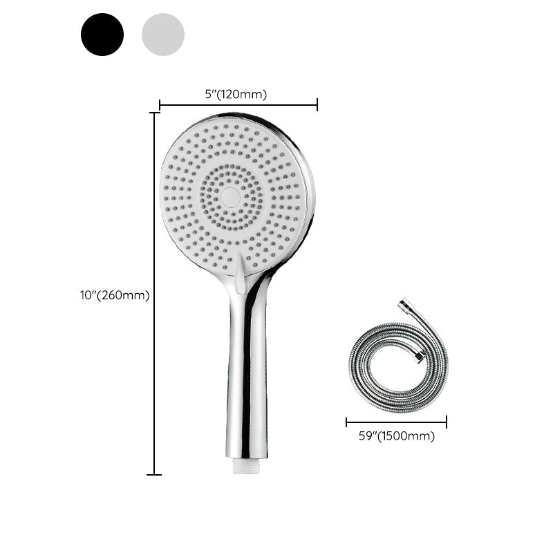 Round Shower Head Plastic Handheld Shower with Adjustable Spray Pattern